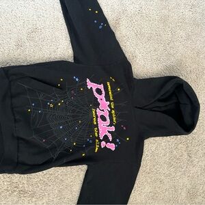 Sp5der P*nk Hoodie 'Black' Size Small